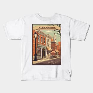 Alexandria, Virginia, USA, Travel Poster Kids T-Shirt